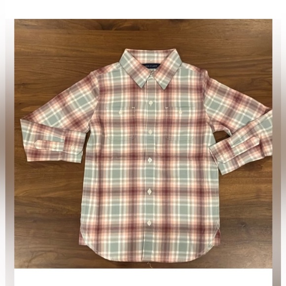 NWT- Janie and Jack Plaid Button Down Shirt - Picture 3 of 5